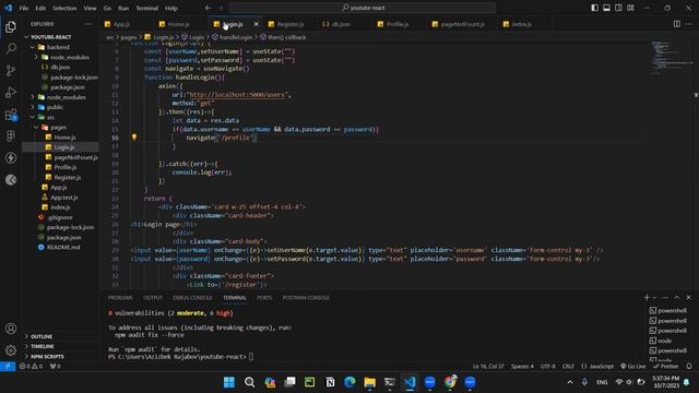 Part -#3 Axios, Login page, JSON-SERVER ,POST || GET method in React js смотреть онлайн