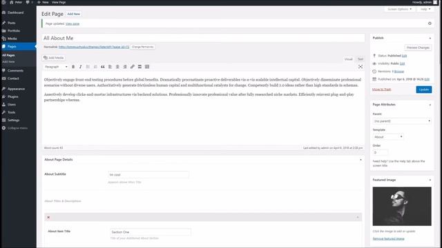 Peter WordPress Theme - Using the Page Templates смотреть онлайн