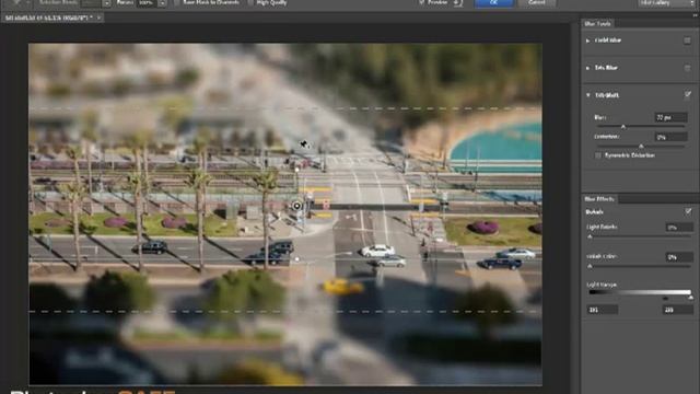 How to make miniatures in Photoshop | Tilt Shift effect tutorial смотреть онлайн