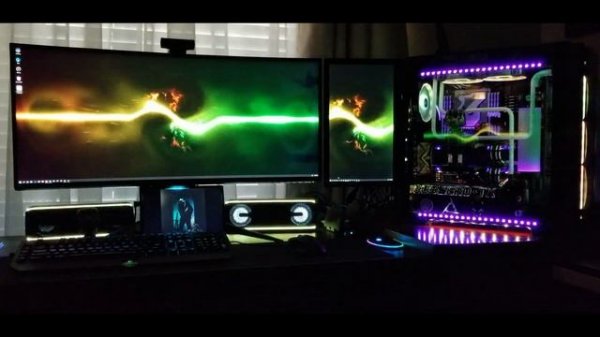 ASUS Aura, iCUE, and Wallpaper Engine music sync - Circles