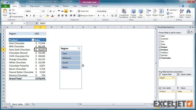How To Add Slicers To A Pivot Table