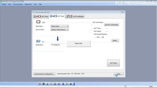 Mitsubishi GOT 2000 HMI Program Download Via Ethernet | GT Designer 3 смотреть онлайн