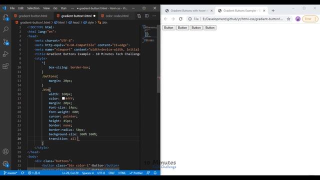 Gradient Buttons Design with Hover Effect - Codenuts смотреть онлайн