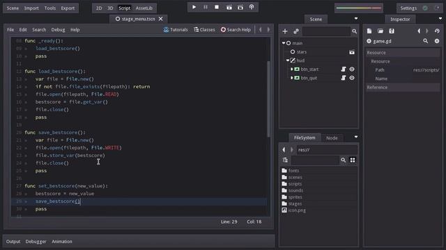 Make a Space Shooter Game in Godot - High Score & Saving (E16) смотреть онлайн