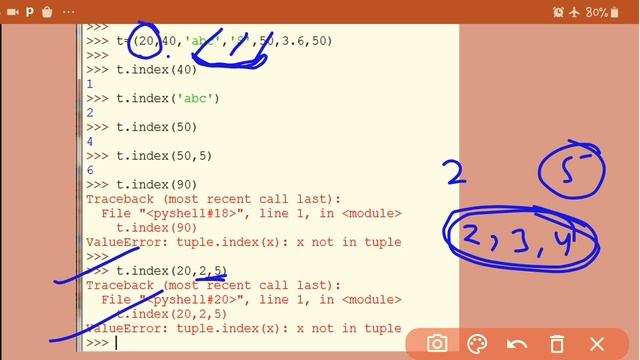 Tuple Functions| index() , count() & sorted() смотреть онлайн