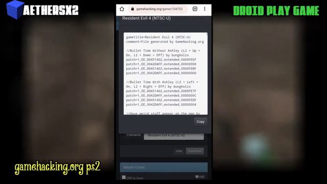 cara cheat semua game emulator ps2 android AetherSX2 // code patch смотреть онлайн