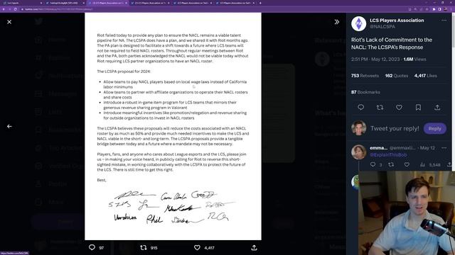 WHY ARE LCS PLAYERS GOING ON STRIKE? смотреть онлайн