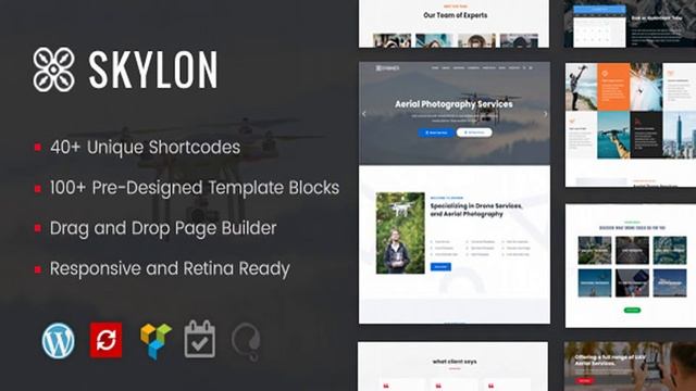 Skylon - Drone Aerial Photography & Videography WordPress Theme | Themeforest Website Templates and смотреть онлайн