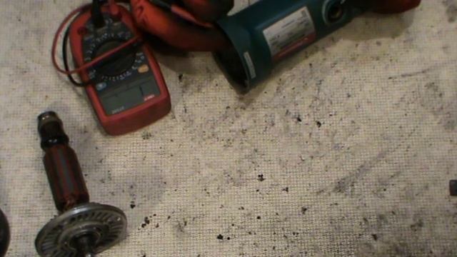 Ремонт болгарки Defender WS10 125BDR замена якоря, замена щеток, замена подшипников, якорь искрит, смотреть онлайн