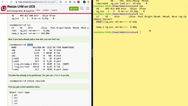 Resize LVM on Univention Corporate Server (UCS) смотреть онлайн