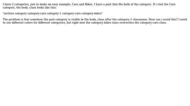 Wordpress: How can i remove the posts category class names from body_class? смотреть онлайн