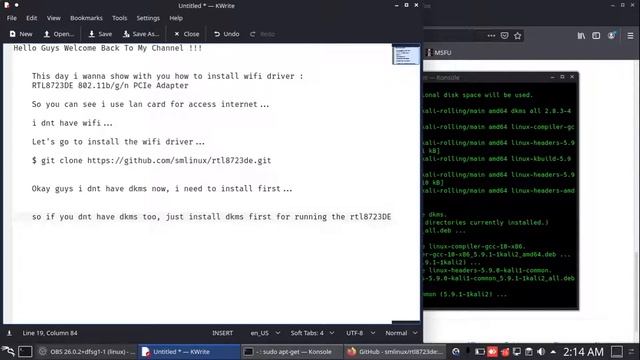 How To Install WiFi Driver RTL8723DE 802 11b⁄g⁄n On Kali Linux 2020