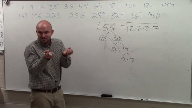 How to use prime factorization to determine the square root of a number, sqrt(56) смотреть онлайн