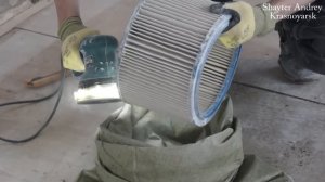 Строительный пылесос чистим фильтр за секунды. Шайтер Андрей!