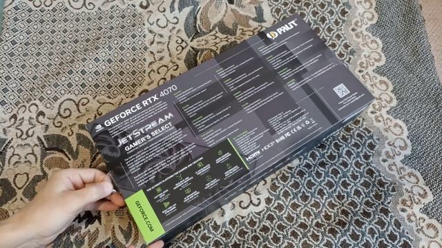 Видеокарта Palit NVIDIA GeForce RTX 4070 PA-RTX4070 JETSTREAM вскрытие упаковки коробки смотреть онлайн