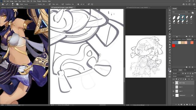 1477 - Candace / Genshin Impact / #genshinimpact / Lineart 2-5 смотреть онлайн