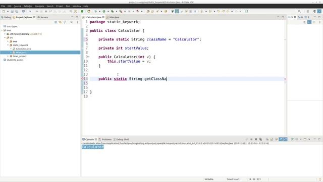 java OOP static keyword смотреть онлайн