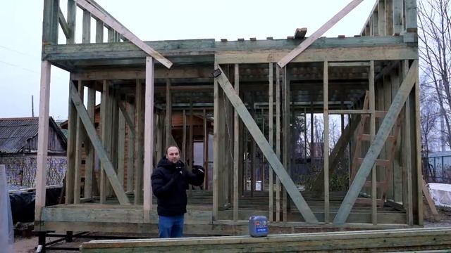 Обработка каркаса зимой, продувание каркаса смотреть онлайн