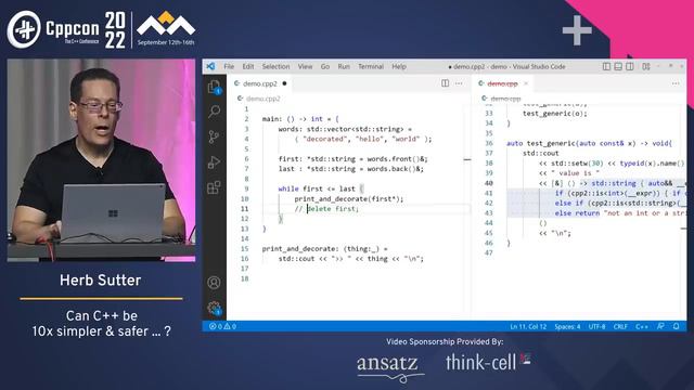 Can C++ be 10x Simpler & Safer_ - Herb Sutter - CppCon 2022 смотреть онлайн
