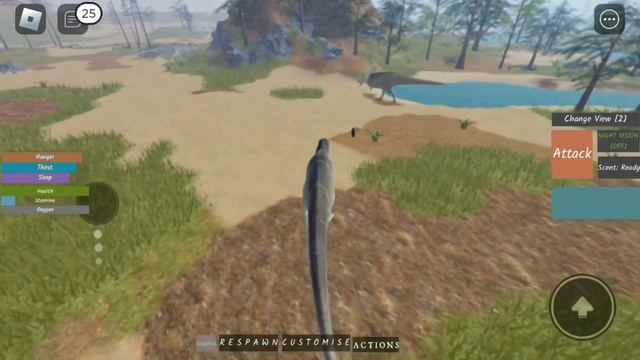 Carcharodontosaurus обзор на динозавра /Dinosaur World Mobile /ROBLOX