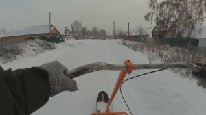 Самодельный СНЕГОКАТ . Устраняю недочёты.