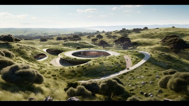 Landscape Futuristic house drawn by AI 2 смотреть онлайн