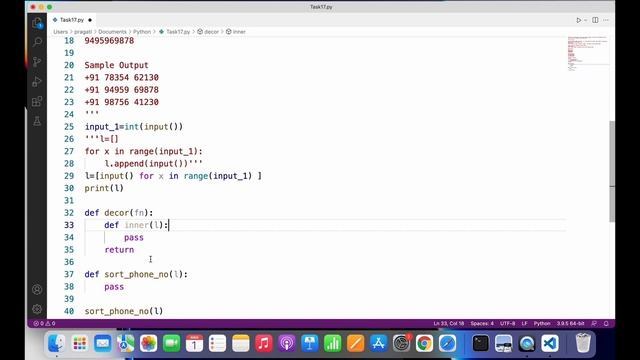 Standardize mobile number using decorators in Python | Python Tutorials For Beginners In Hindi #56 смотреть онлайн