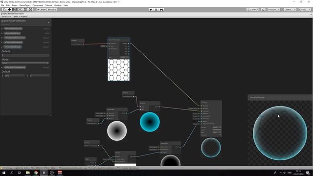 UNITY SHADER GRAPH - How to make force field effect shader смотреть онлайн