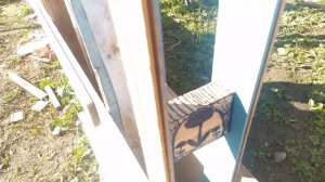 Баня из опилкобетона, другой способ сборки лесенок.