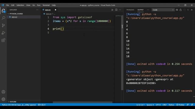 Generator object in #python смотреть онлайн