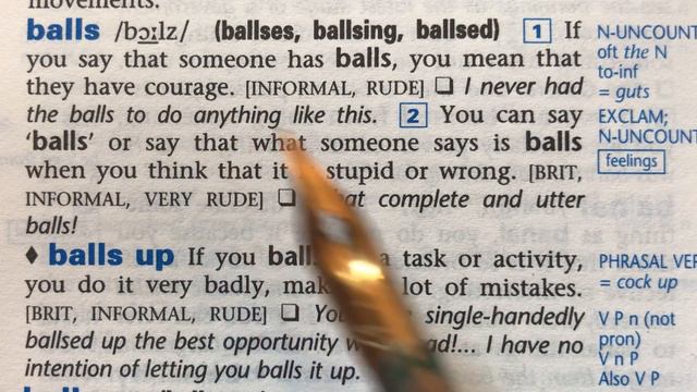 BALLS VOCABULARY ADVANCED LEVEL ЧТЕНИЕ на Английском смотреть онлайн