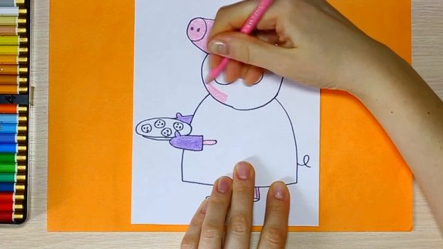 Как нарисовать маму Свинку! Свинка Пеппа! Раскраска мама Свинка! | How to Draw Mama Pig смотреть онлайн