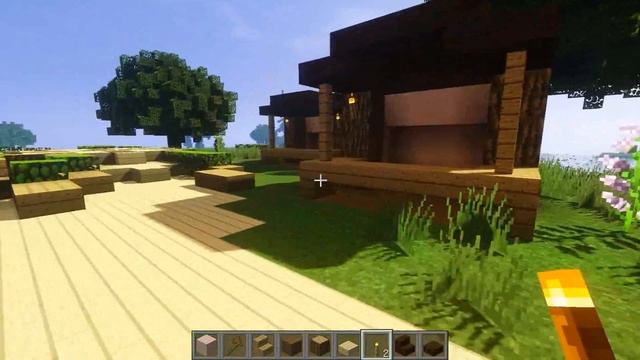 Как построить красивый и декоративный спавн с ландшафтом в minecraft(майнкрафт) - туториал + скачат смотреть онлайн