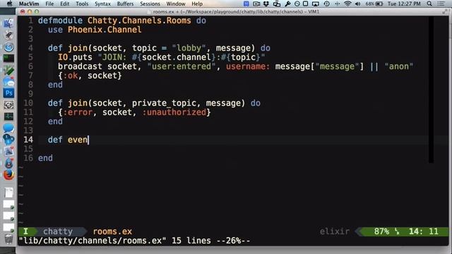 Elixir chat application with the Phoenix Framework смотреть онлайн