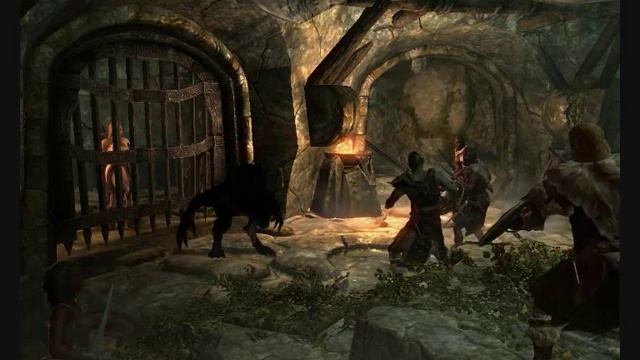 Skyrim - 'Proving Honor quest' Farkas changes into werewolf - shown from different angle смотреть онлайн