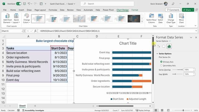 How to Make Gantt Chart in Excel смотреть онлайн