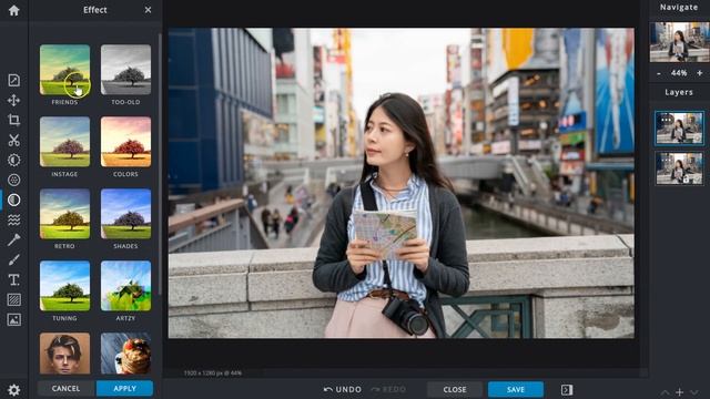 Applying Image Effects | Pixlr X смотреть онлайн