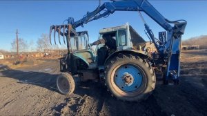 Новая грейферная установка на Мтз