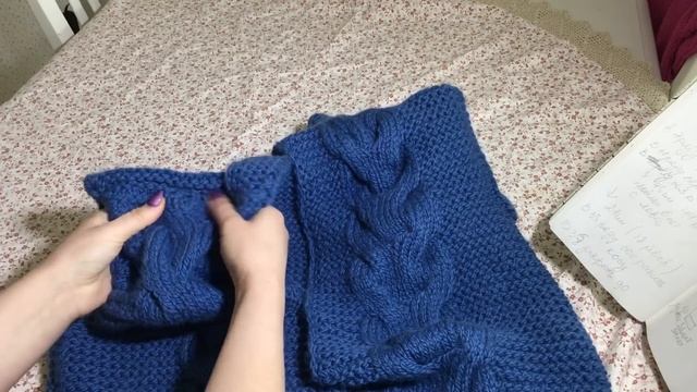 Как я связала объёмный кардиган с косами . Шалевый воротник. смотреть онлайн