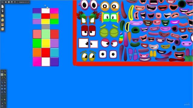Numberblocks, Colourblocks Alphabet Lore... Eating Simulation! Halves Puzzle Tetris Game By Algodoo