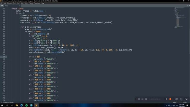Manejo de servomotor con Python, OpenCV, PySerial, y Arduino - Inteligencia Artificial. смотреть онлайн