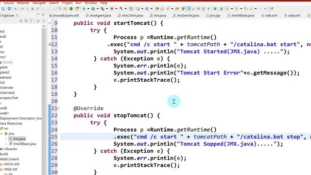 (JMX실습)웹브라우저에서톰캣(Tomcat)기동,디스크사용량체크,프로세스 KILL,자바네트워크 끝판왕 JMX, JMX동영상(자바강의/자바동영상/자바교육/JAVA/자바) смотреть онлайн