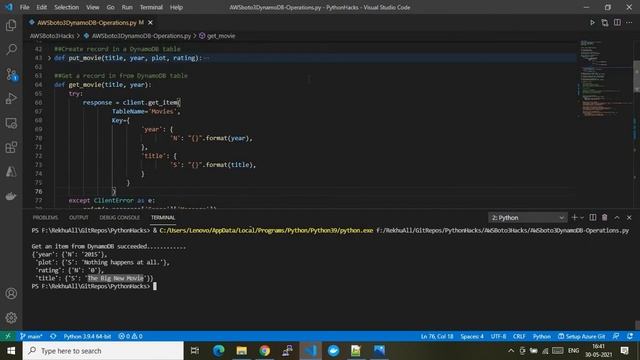 AWS DynamoDB CRUD Operations With Python смотреть онлайн