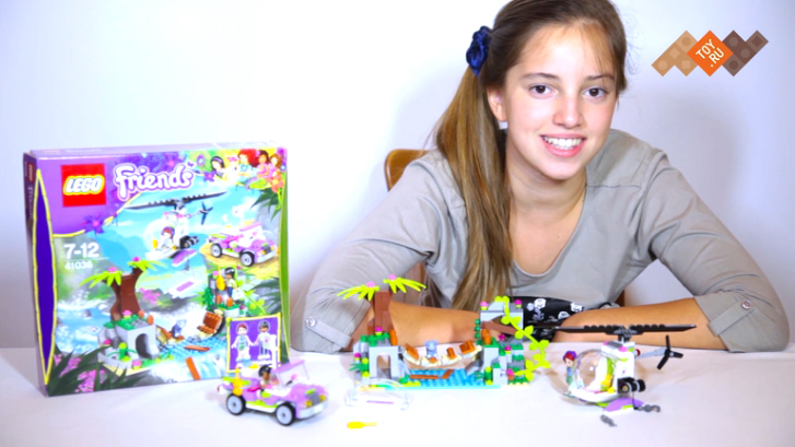 Конструктор Лего Подружки (Lego Friends) Джунгли: Спасательная операция на мосту 41036 смотреть онлайн