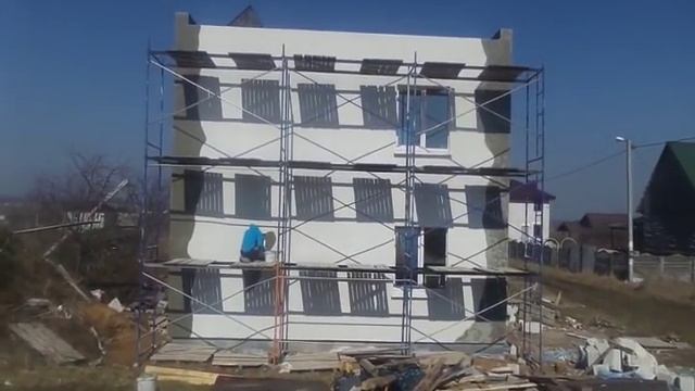 Фактурная штукатурка на фасаде дома.! НАНЕСЕНИЕ ШТУКАТУРКИ( Тайфун Мастер N22 C) МЕТОДОМ ТОРЦЕВАНИЯ смотреть онлайн