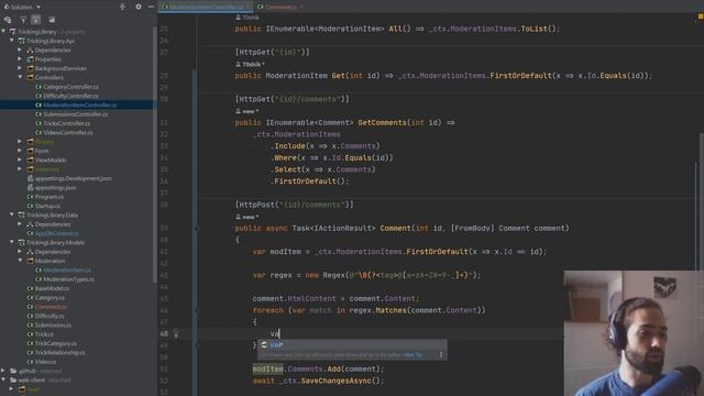 ASP.NET Core, C#, Nuxtjs, Regex - Comments - Tricking Library Ep24 смотреть онлайн