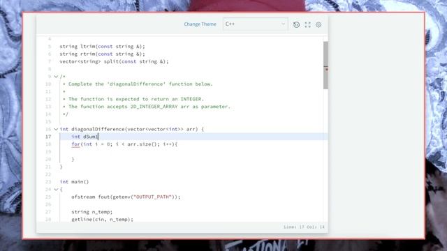 HackerRank C++ Solutions → Diagonal Difference смотреть онлайн
