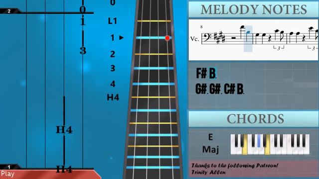 How to play Tiptoe Through The Tulips by Tiny Tim on Cello (Tutorial) смотреть онлайн