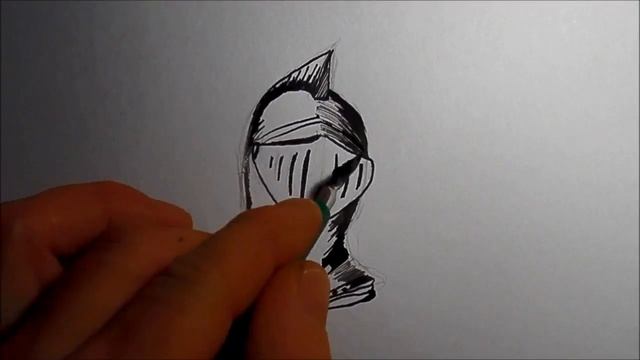 Рисунок рыцаря (рыцарский шлем) смотреть онлайн