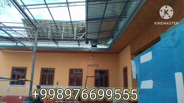 ВАЛИШ СУРИТОК НАВЕС КУРИШ ХИЗМАТИ. #issiqxonaqurish #навесы #konteyner смотреть онлайн